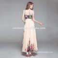 Fashion wedding dress Apricot floor length dress with lace